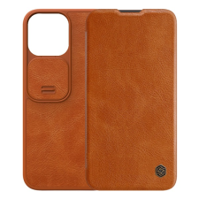 Nillkin Qin Pro Apple iPhone 14 Bőr Tok - Barna (GP-126194) tok és táska