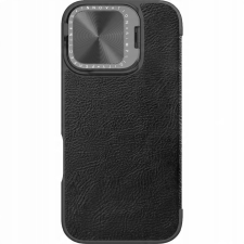 Nillkin Qin Prop Leather iPhone 16 Biztonsági Tok - Fekete (6902048281950) tok és táska