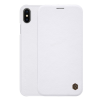 Nillkin QIN tok álló, bőr hatású (FLIP, oldalra nyíló, bankkártya tartó) FEHÉR Apple iPhone XS Max 6.5