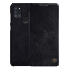 Nillkin QIN tok álló, bőr hatású (FLIP, oldalra nyíló, bankkártya tartó) FEKETE Samsung Galaxy A21s (SM-A217F)