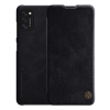 Nillkin QIN tok álló, bőr hatású (FLIP, oldalra nyíló, bankkártya tartó) FEKETE [Samsung Galaxy A41 (SM-A415F)] (5996457950935)