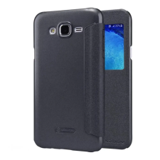 Nillkin Samsung J5 (2015) NILLKIN SPARKLE műanyag telefonvédő FLIP, ablakos, FEKETE tok és táska