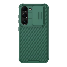 Nillkin Samsung S23 Plus NILLKIN CAMSHIELD PRO szilikon telefonvédő ütésállóság, csíkos, SÖTÉTZÖLD tok és táska
