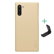 Nillkin SUPER FROSTED műanyag telefonvédő (gumírozott, érdes felület + asztali tartó) ARANY tok és táska