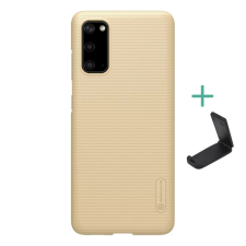 Nillkin SUPER FROSTED műanyag telefonvédő (gumírozott, érdes felület + asztali tartó) ARANY tok és táska