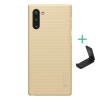 Nillkin SUPER FROSTED műanyag telefonvédő (gumírozott, érdes felület + asztali tartó) ARANY [Samsung Galaxy Note 10 (SM-N970F)] (5996457898206)