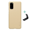 Nillkin SUPER FROSTED műanyag telefonvédő (gumírozott, érdes felület + asztali tartó) ARANY Samsung Galaxy S20 (SM-G980F), Samsung Galaxy S20 5G (SM-G981U)