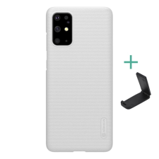Nillkin SUPER FROSTED műanyag telefonvédő (gumírozott, érdes felület + asztali tartó) FEHÉR tok és táska