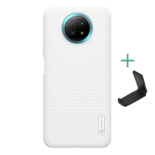 Nillkin SUPER FROSTED műanyag telefonvédő (gumírozott, érdes felület + asztali tartó) FEHÉR tok és táska