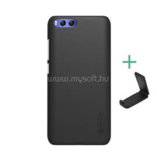 Nillkin SUPER FROSTED műanyag telefonvédő (gumírozott, érdes felület + asztali tartó) FEKETE (GP-30049) tok és táska