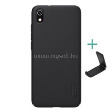 Nillkin SUPER FROSTED műanyag telefonvédő (gumírozott, érdes felület + asztali tartó) FEKETE (GP-89319) tok és táska