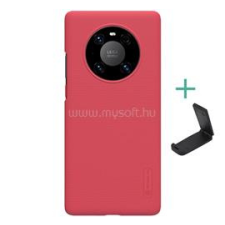 Nillkin SUPER FROSTED műanyag telefonvédő (gumírozott, érdes felület + asztali tartó) PIROS (GP-101652) tok és táska