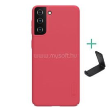 Nillkin SUPER FROSTED műanyag telefonvédő (gumírozott, érdes felület + asztali tartó) PIROS (GP-102388) tok és táska