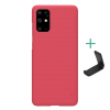 Nillkin SUPER FROSTED műanyag telefonvédő (gumírozott, érdes felület + asztali tartó) PIROS Samsung Galaxy S20 Plus (SM-G985F), Samsung Galaxy S20 Plus 5G (SM-G986)