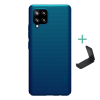 Nillkin SUPER FROSTED műanyag telefonvédő (gumírozott, érdes felület + asztali tartó) SÖTÉTKÉK [Samsung Galaxy A42 5G (SM-A425F)] (5996591016573)
