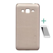Nillkin SUPER FROSTED műanyag telefonvédő (gumírozott, érdes felület + képernyővédő fólia) ARANY (GP-62127) tok és táska