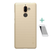 Nillkin SUPER FROSTED műanyag telefonvédő (gumírozott, érdes felület + képernyővédő fólia) ARANY Nokia 7 Plus