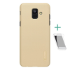 Nillkin SUPER FROSTED műanyag telefonvédő (gumírozott, érdes felület + képernyővédő fólia) ARANY [Samsung Galaxy A6 (2018) SM-A600F] (5996457768684)