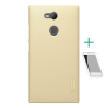 Nillkin SUPER FROSTED műanyag telefonvédő (gumírozott, érdes felület + képernyővédő fólia) ARANY [Sony Xperia L2 (H4311)] (5996457770540)
