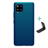 Nillkin Super Frosted Samsung Galaxy A42 (SM-A425F) műanyag védő (gumírozott, érdes felület + asztali tartó) sötétkék
