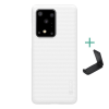 Nillkin Super Frosted Samsung Galaxy S20 Ultra (SM-G988B) műanyag védő (gumírozott, érdes felület + asztali tartó) fehér