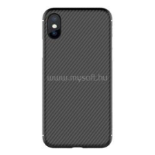 Nillkin SYNTHETIC FIBER műanyag telefonvédő (környezetbarát, karbon minta) FEKETE (GP-72716) tok és táska