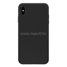 Nillkin SYNTHETIC FIBER műanyag telefonvédő (környezetbarát, karbon minta) FEKETE (GP-80881) tok és táska