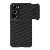 Nillkin SYNTHETIC FIBER S műanyag telefonvédő (környezetbarát, kamera védelem, karbon minta) FEKETE Samsung Galaxy S23 (SM-S911)