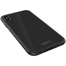Nillkin Tempered Plaid Apple iPhone Xs Szilikon Hátlap Tok - Fekete (29128) tok és táska