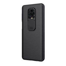Nillkin Xiaomi Redmi Note 9 Pro Telefontok - Nillkin csúsztatható kameravédős fekete hátlap tok tok és táska