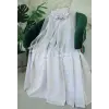 Nílus Kész függöny Azrah fehér Márvány margaréta minta 300x180cm