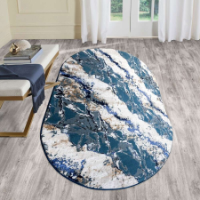 Nílus Santorini 7125 (Cream-Navy) ovális szőnyeg 160x230cm Kék-Krém lakástextília