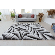 Nílus Winter Waves Shaggy (white-gray) 5cm 3D szőnyeg 160x220cm Szürke lakástextília