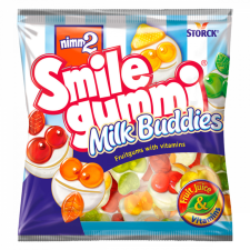  nimm2 Smilegummi Milk Buddies vegyes gyümölcs ízű gumicukorka 90 g csokoládé és édesség