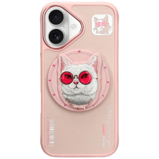 Nimmy Glasses Cool Cat MagSafe-kompatibilis tok iPhone 16 - rózsaszín tok és táska