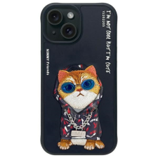 Nimmy Glasses Cool Cat tok iPhone 15 - fekete tok és táska
