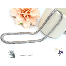  Nina antiallergén széles lapos nyaklánc -rodium-CMJ nyaklánc