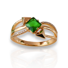 Ninagold Zöld köves gyűrű - Derrie gyűrű