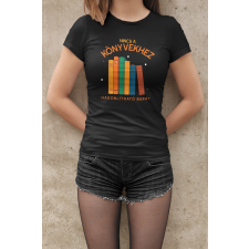  Nincs a könyvekhez hasonlítható barát fekete póló egyedi ajándék