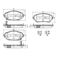 NIPPARTS fékbetétkészlet, tárcsafék N3602150 autóalkatrész