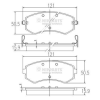 NIPPARTS fékbetétkészlet, tárcsafék Nipparts J3601060