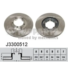 NIPPARTS féktárcsa J3300512 autóalkatrész