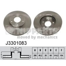 NIPPARTS féktárcsa J3301083 autóalkatrész