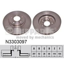 NIPPARTS féktárcsa N3303097 autóalkatrész