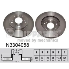 NIPPARTS féktárcsa N3304058 autóalkatrész
