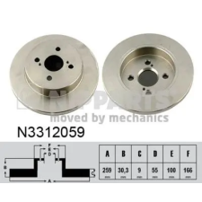 NIPPARTS féktárcsa N3312059 autóalkatrész