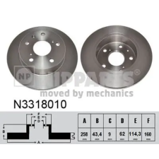 NIPPARTS féktárcsa N3318010 autóalkatrész