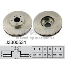 NIPPARTS féktárcsa Nipparts J3300531 féktárcsa