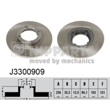 NIPPARTS féktárcsa Nipparts J3300909 féktárcsa