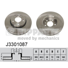 NIPPARTS féktárcsa Nipparts J3301087 féktárcsa
